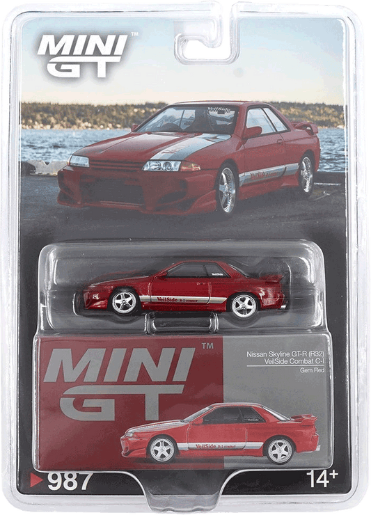 Mini GT #987 - Blister Nissan Skyline GT-R (R32) Veilside Combat C-I, rot | 1:64